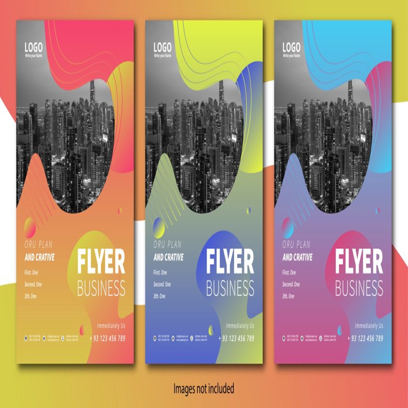 فایل طراحی بروشور ساده و رنگارنگ - Simple Colorful Flyer Design