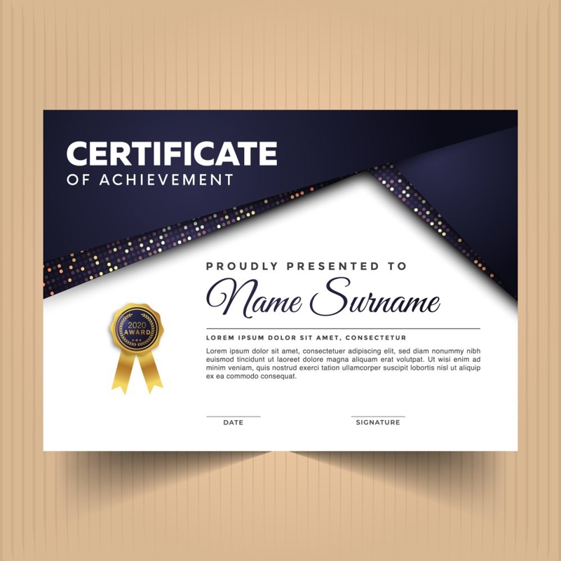 فایل الگوی دیپلم ساده - Simple Diploma Template
