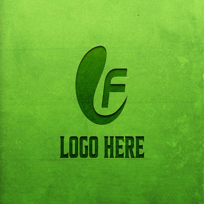 فایل موکاپ لوگوی ساده سبز - Simple Green Logo Mockup