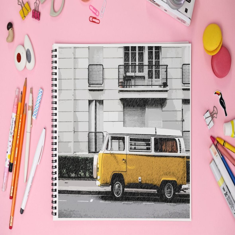 فایل ماکت کتاب طراحی - Sketchbook Mockup