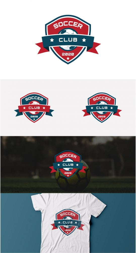 فایل طراحی لوگو باشگاه ورزشی فوتبال - Soccer Club Sports Logo Design