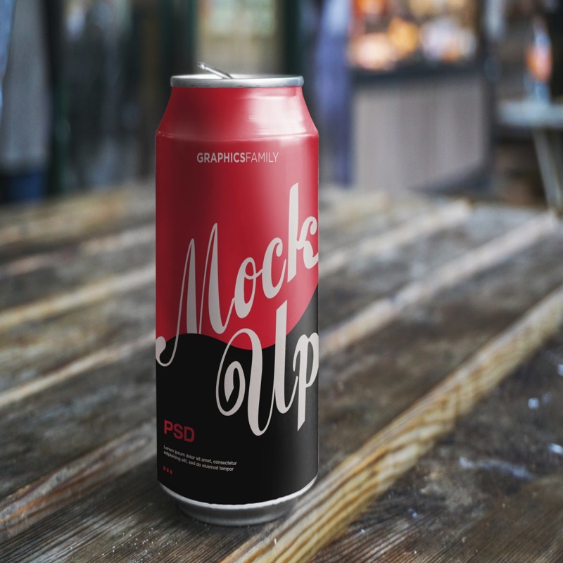 فایل ماکت طراحی قوطی نوشابه - Soda Can Design Mockup