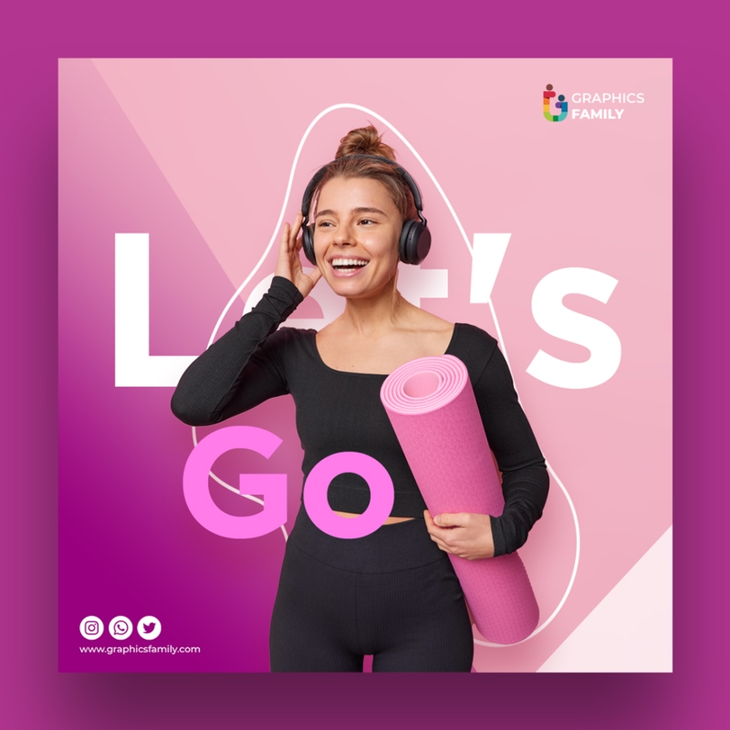 فایل الگوی پست رسانه‌های اجتماعی ورزشی و فناوری - Sport & Tech Social Media Post Template