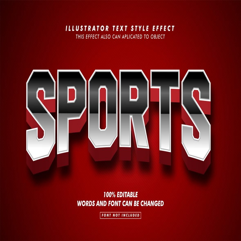فایل افکت متن ورزشی قدیمی - Sport Vintage Text Effect
