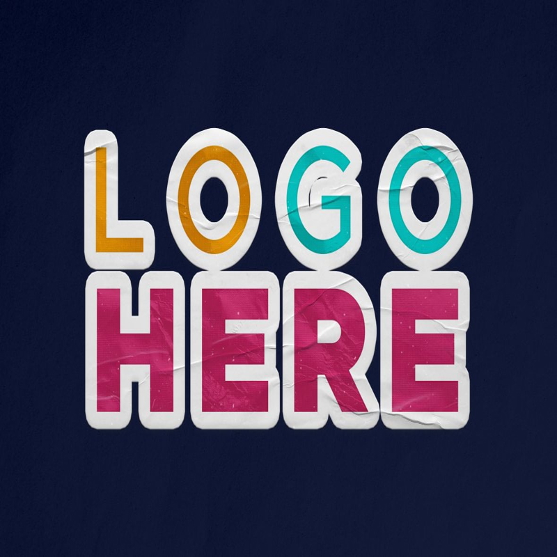 فایل موکاپ لوگو استیکر - Sticker Logo Mockup
