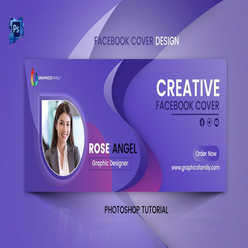 فایل الگوی طراحی جلد خیره کننده فیس بوک - Stunning Facebook Cover Design Template