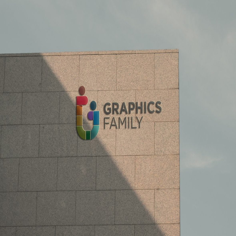 فایل موکاپ لوگو سه بعدی دیوار غروب آفتاب - Sunset Wall 3D Logo Mockup