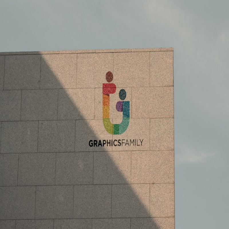 فایل موکاپ لوگو دیواری غروب آفتاب - Sunset Wall Printed Logo Mockup