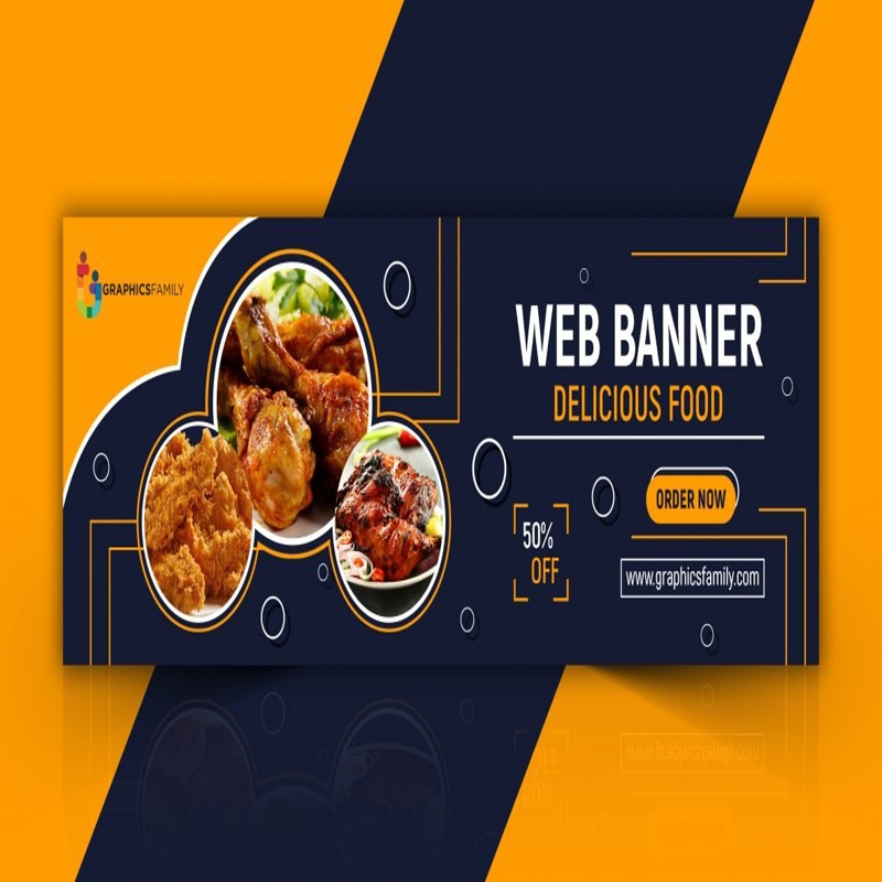 فایل طراحی بنر وب غذای خوشمزه - Tasty Food Web Banner Design