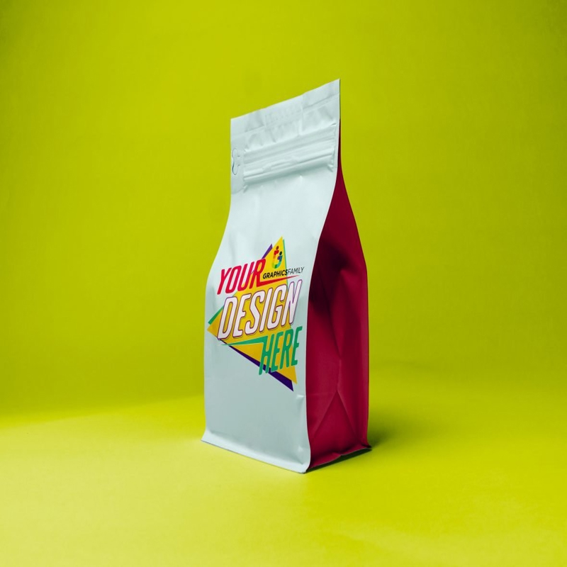 فایل ماکت طراحی کیسه چای - Tea Pouch Design Mockup