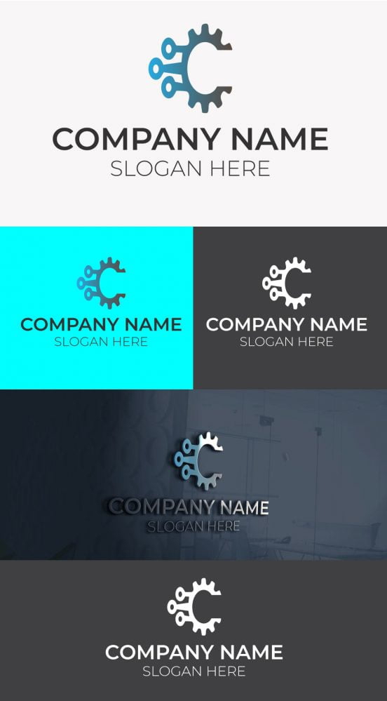 فایل دانلود طراحی لوگو تعمیرگاه فناوری با هوش مصنوعی - Tech Repair Logo Design Ai download
