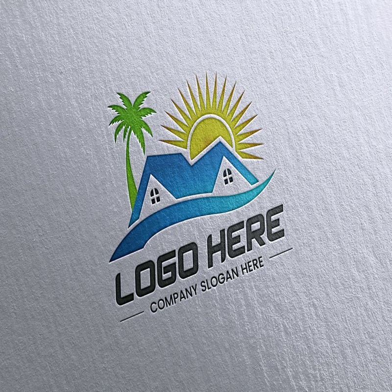فایل موکاپ لوگو با کاغذ بافت‌دار - Texture Paper Pressed Logo Mockup