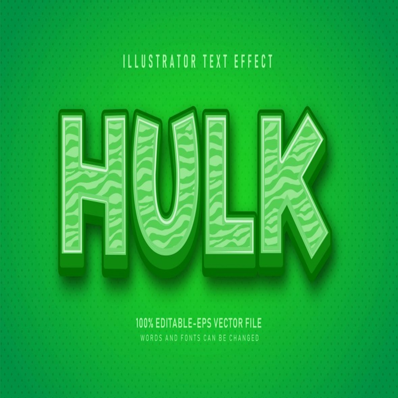 فایل افکت متن سبز پررنگ بافت‌دار - Textured Bold Green Text Effect