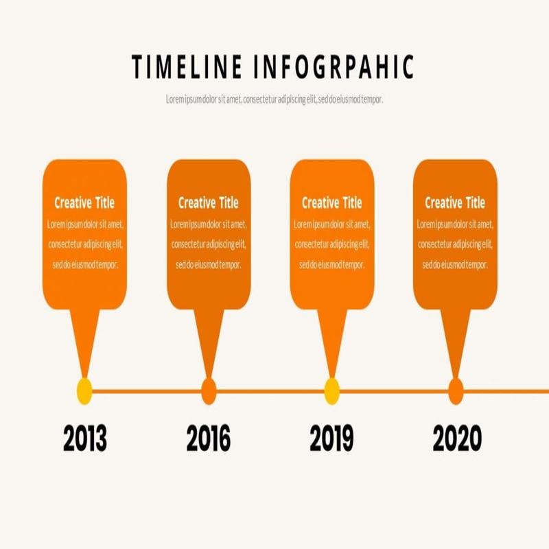 فایل قالب پاورپوینت اینفوگرافیک جدول زمانی - Timeline Powerpoint Infographic Template