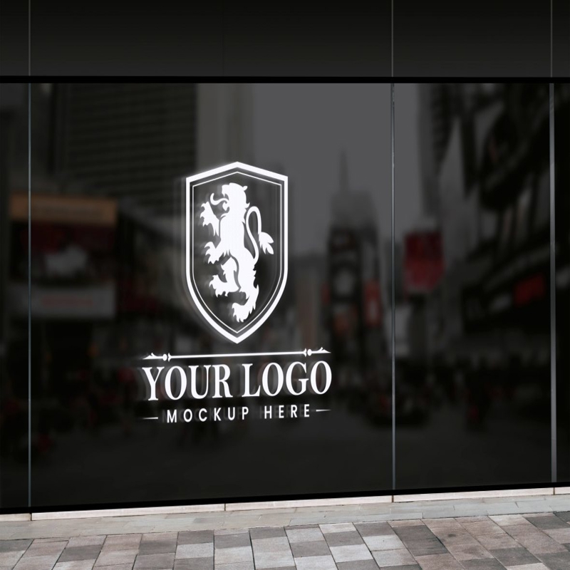 فایل ارائه لوگوی شرکتی پنجره شیشه‌ای شفاف - Transparent Glass Window Corporate Logo Presentation