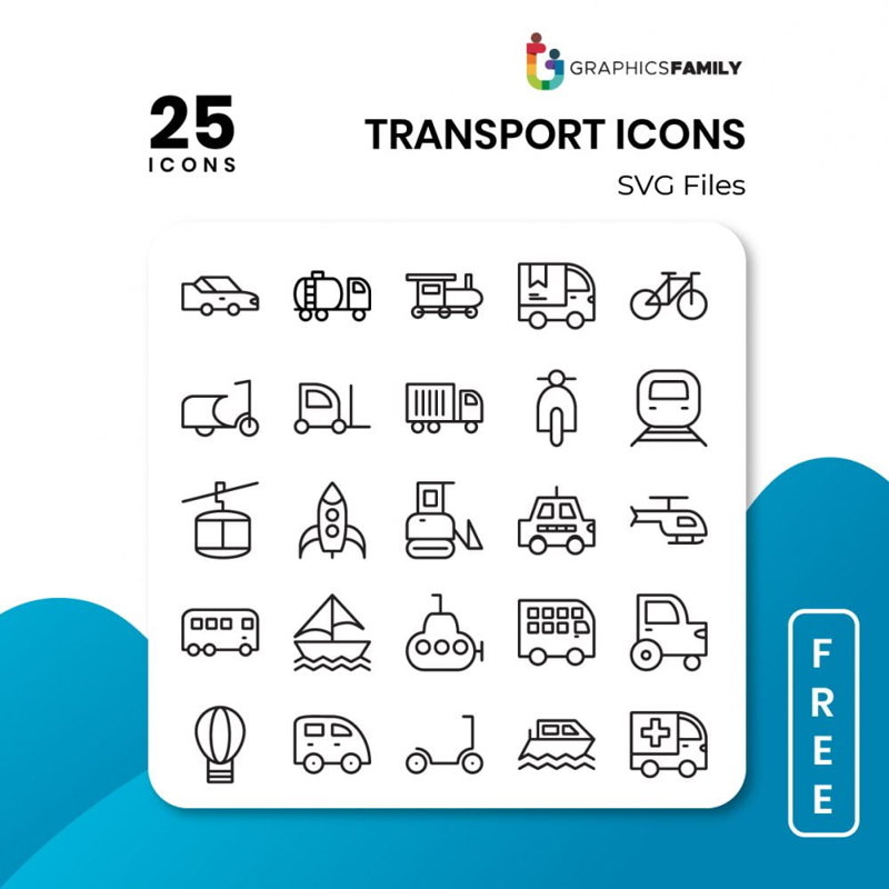 فایل آیکن‌های حمل و نقل - Transport Icons