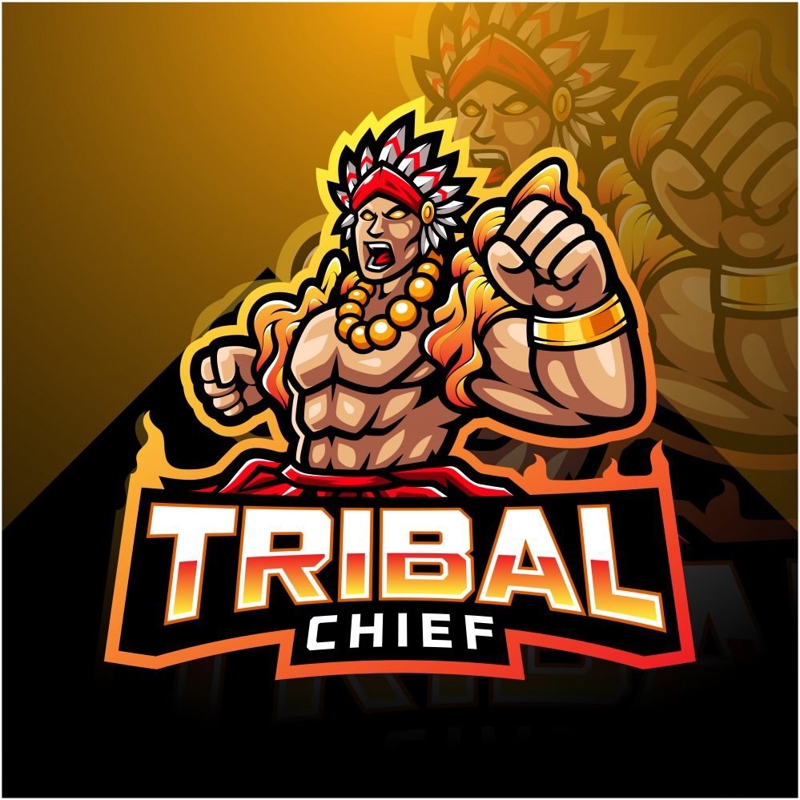 فایل طلسم لوگوی رئیس قبیله - Tribal Chief Logo Mascot