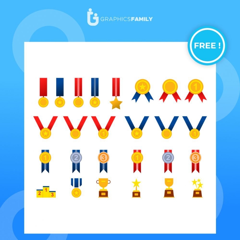 فایل وکتورهای جوایز و تندیس‌ها - Trophies and awards vectors