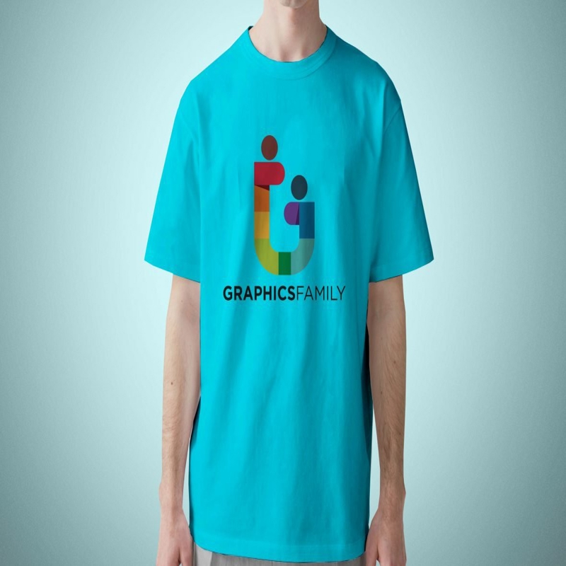 فایل موکاپ اثر هنری تی‌شرت با تصویر انسان - T-Shirt Artwork Mockup with person