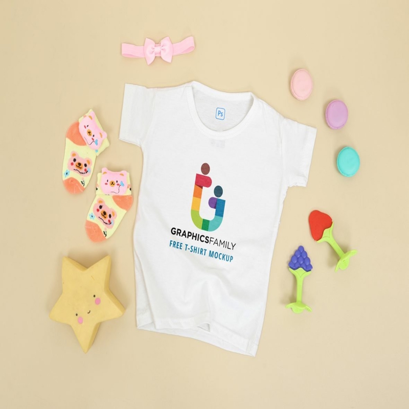 فایل ماکت تی‌شرت نوزاد پسر - Tshirt Mockup Baby Boy