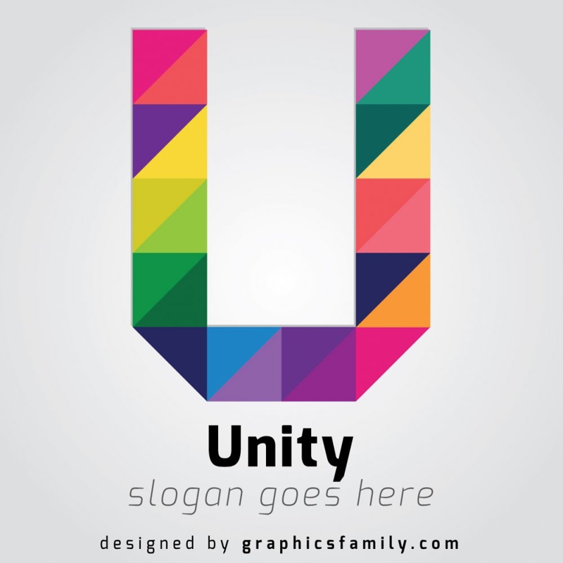 فایل طراحی لوگوی حرف U - U Letter Logo Template Design