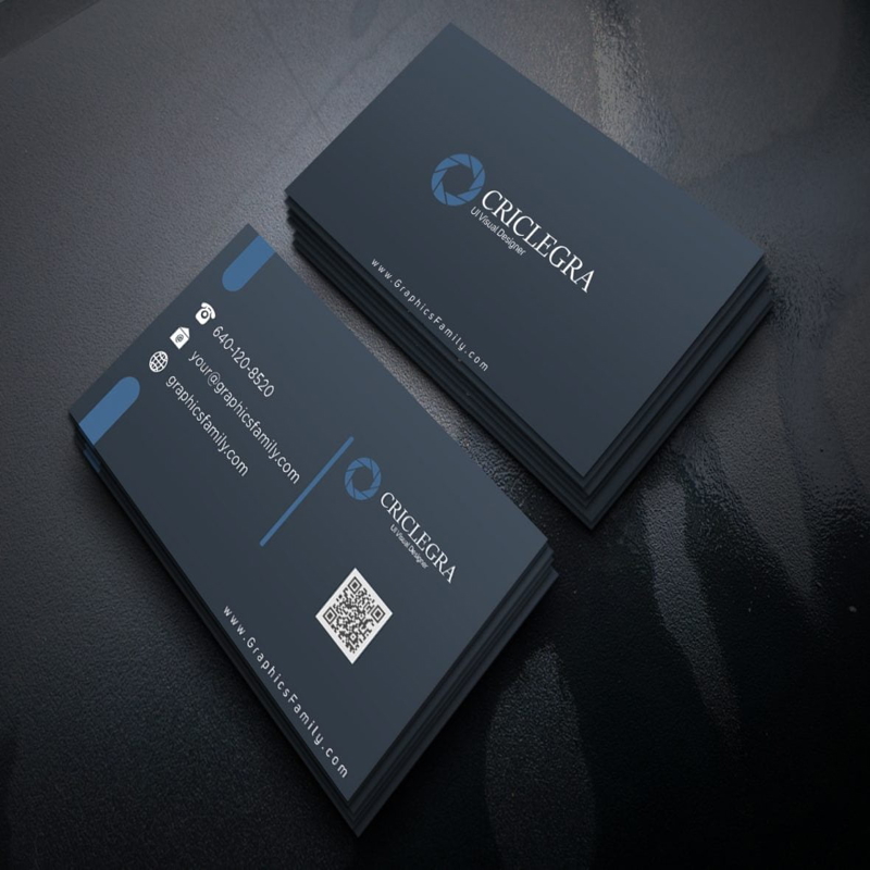 فایل الگوی کارت ویزیت طراح بصری UI - UI Visual Designer Business Card Template