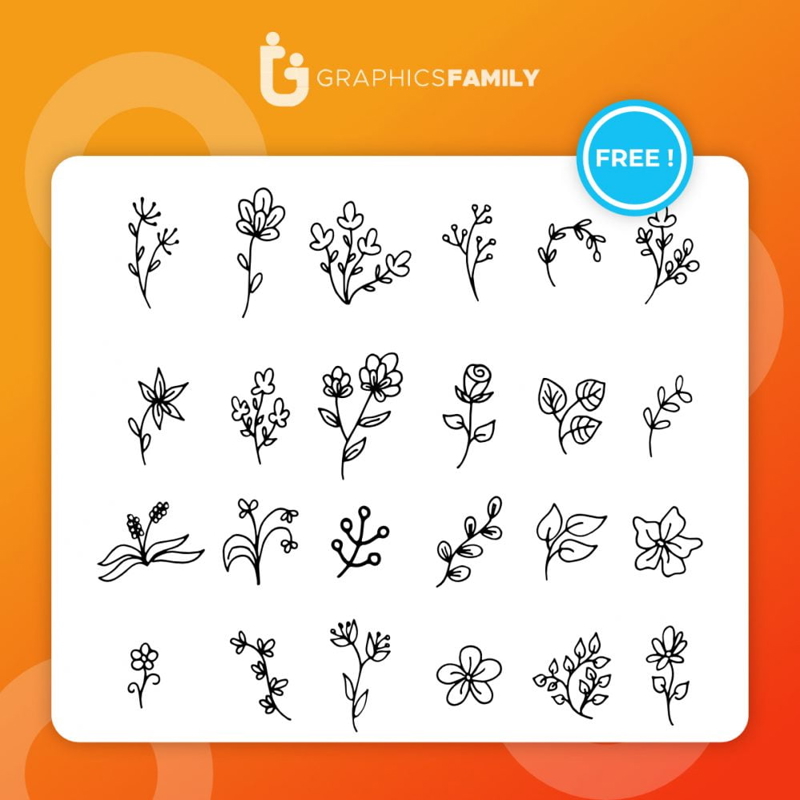 فایل وکتور گل های رنگارنگ وکتور گل های رنگارنگ وکتور گل های رنگارنگ - Various flowers doodle collection vector Vector
