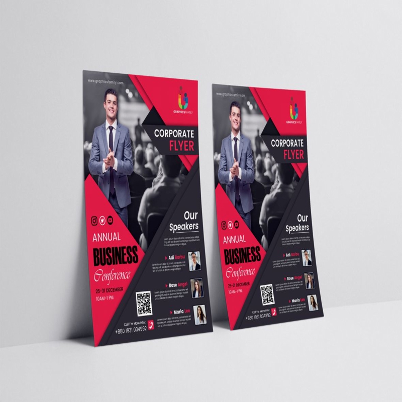 فایل الگوی بروشور تجاری وکتور - Vector Business Flyer Template