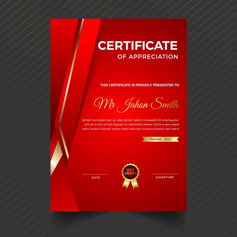 فایل الگوی گواهی وکتور - Vector certificate template