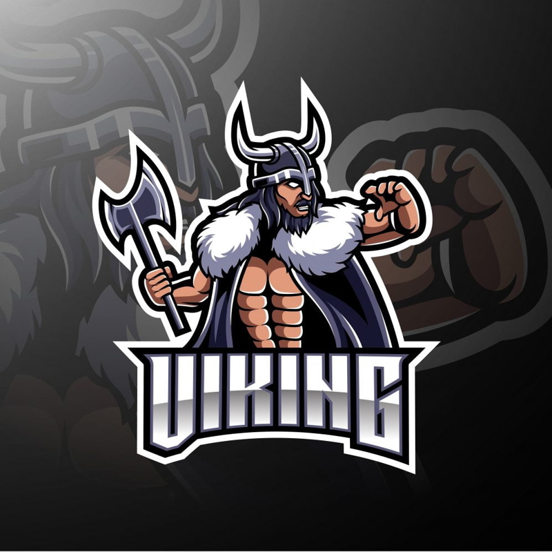 فایل لوگوی طلسم وایکینگ جنگجو - Viking Warrior Mascot Logo
