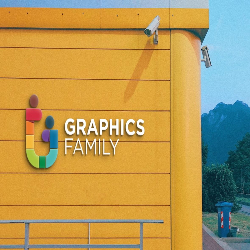 فایل موکاپ لوگو دیواری رنگی قدیمی - Vintage Colored Wall Logo Mockup