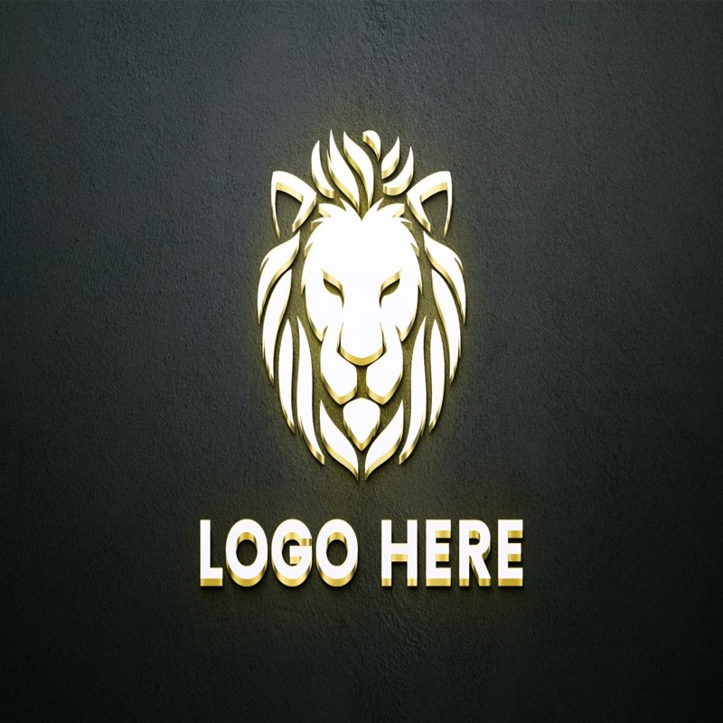 فایل موکاپ لوگو با جلوه نور دیواری - Wall Light Effect Logo Mockup
