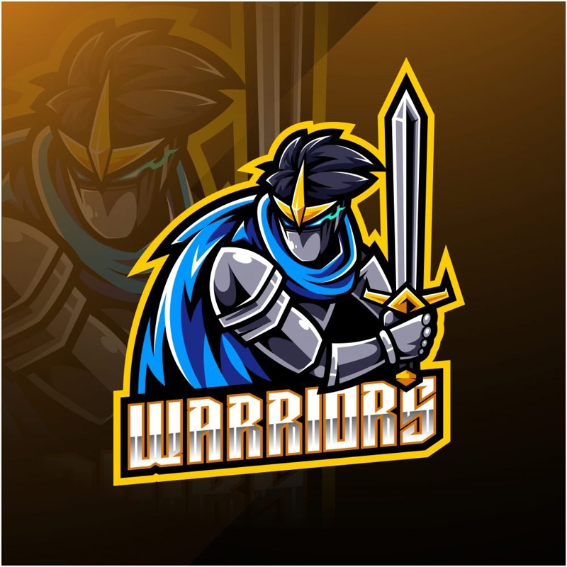 فایل لوگوی قبیله بازی‌های ورزش‌های الکترونیکی واریورز - Warriors Esports Gaming Clan Mascot Logo