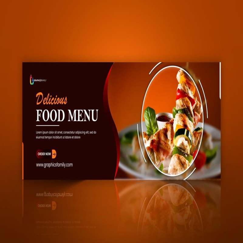 فایل طراحی بنر سایت مواد غذایی - Website Food Banner Design