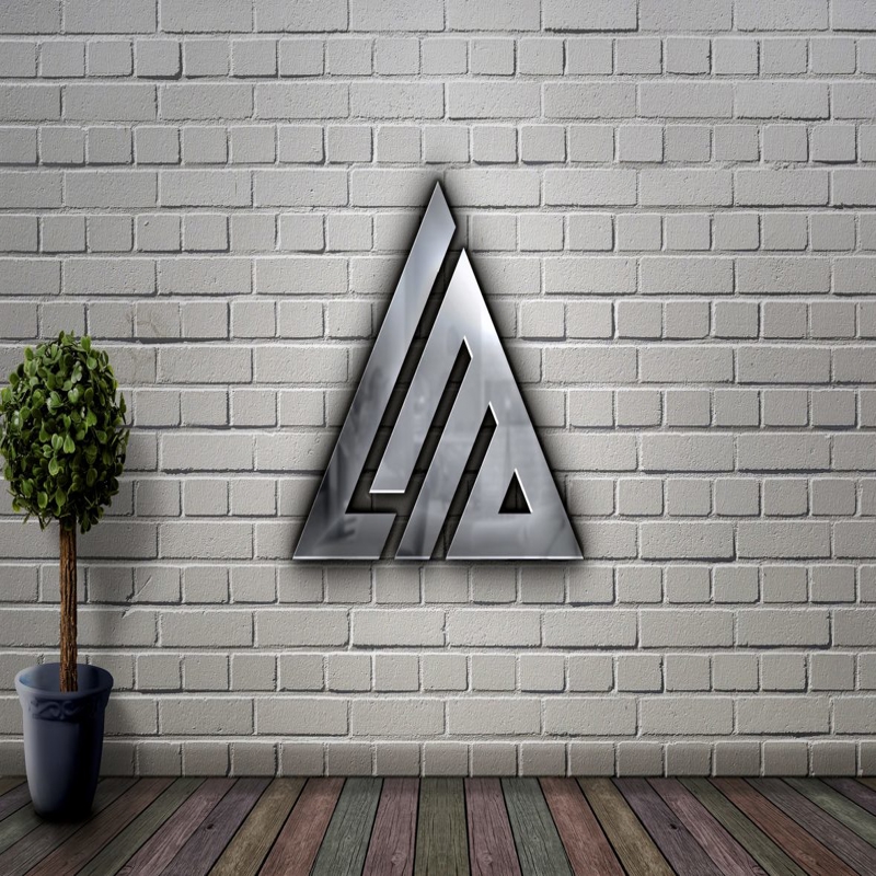 فایل موکاپ لوگو دیوار آجری سفید - White Brick Wall Logo Mockup