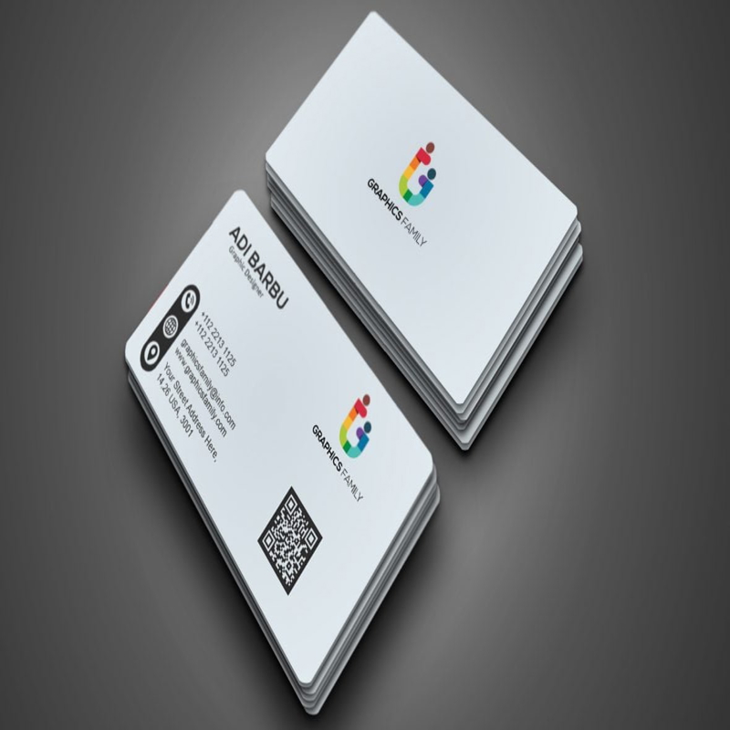 فایل طراحی کارت ویزیت سفید زیبا - White Elegant Business Card Design