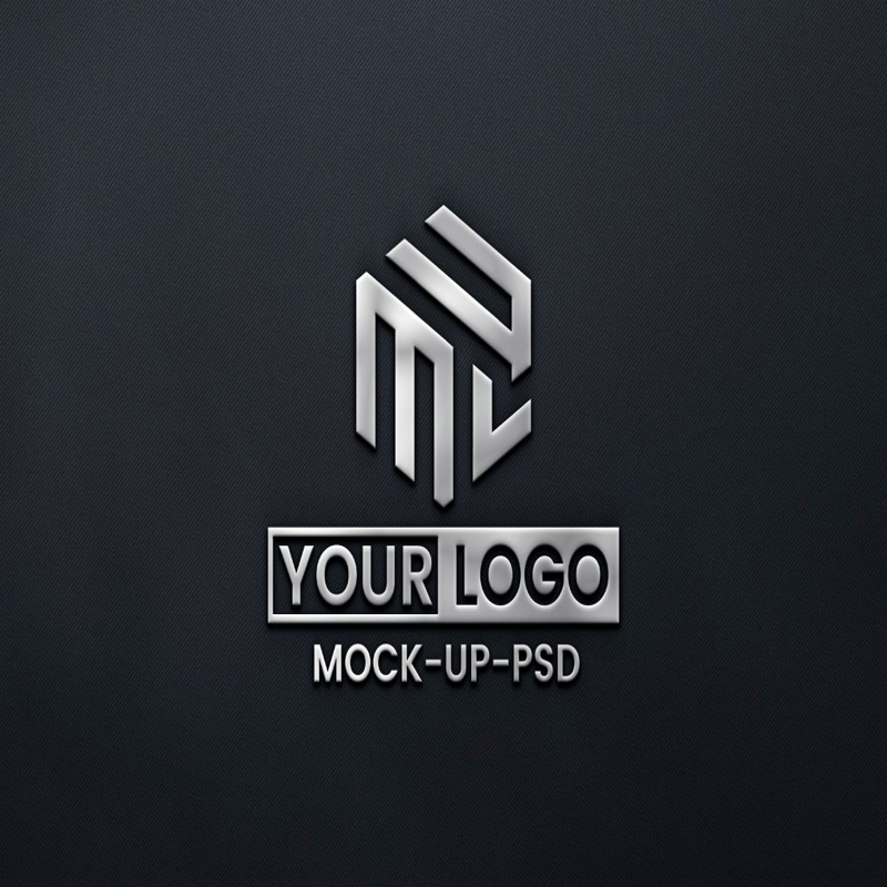 فایل موکاپ لوگوی سفید روی پارچه مشکی - White Logo Mockup on Black Textile
