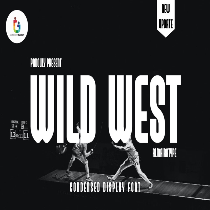 فایل فونت Wild West – نمایش مدرن - Wild West – Modern Display Font