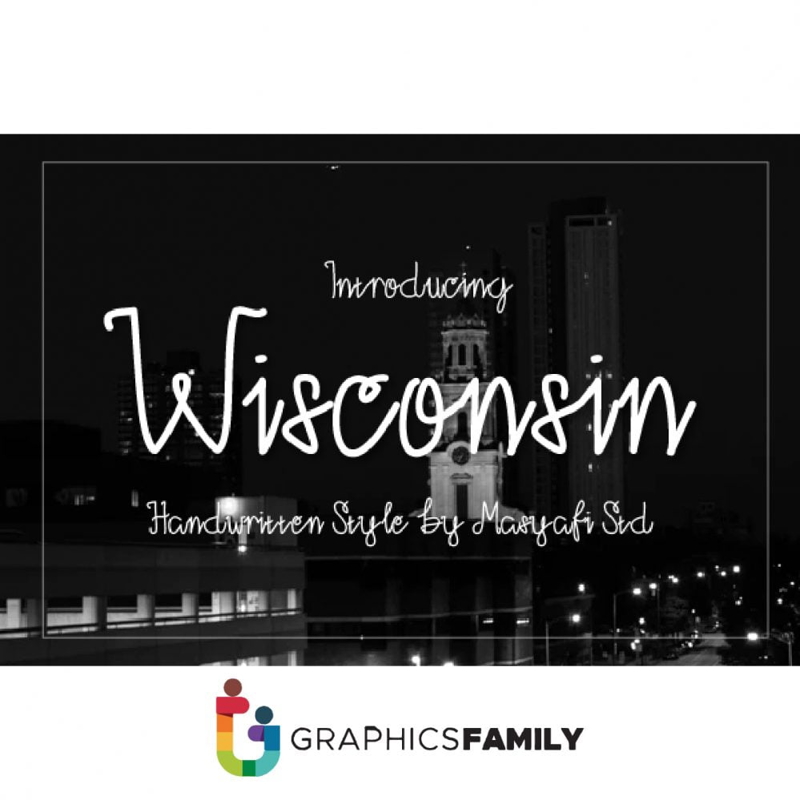 فایل فونت ویسکانسین مونولاین اسکریپت - Wisconsin Monoline Script Font
