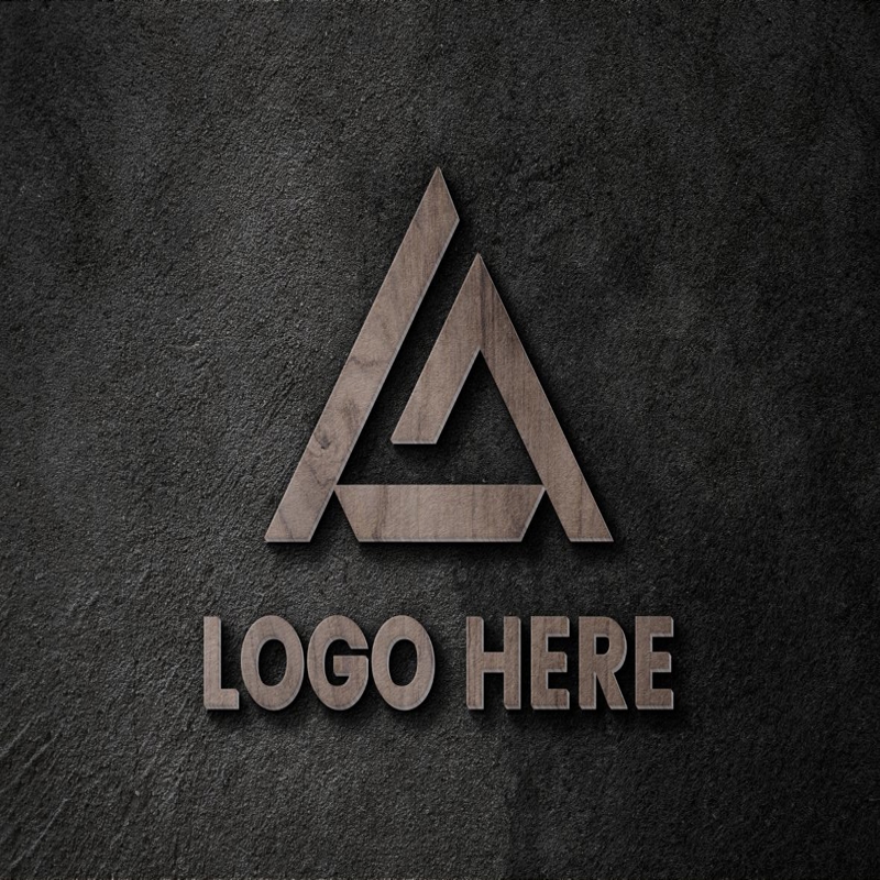 فایل ماکت سه بعدی چوبی برای لوگو - Wooden 3D Mockup for Logo