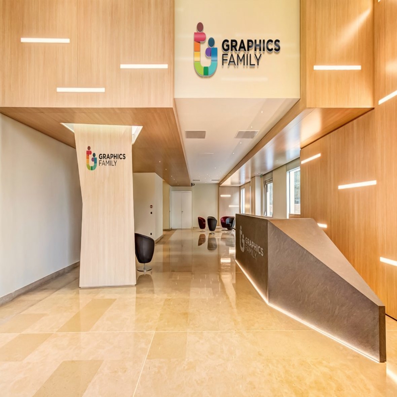 فایل موکاپ لوگو اداری چوبی - Wooden Office Logo Mockup