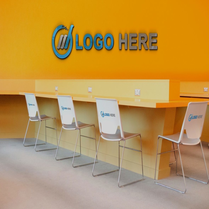 فایل موکاپ لوگو زرد اداری - Yellow Office Logo Mockup