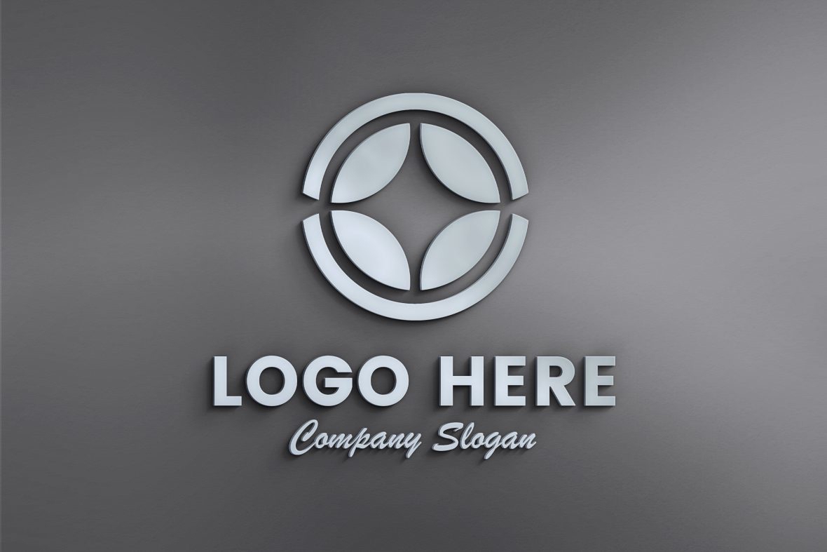فایل موکاپ لوگوی سه بعدی - 3D Logo Mockup