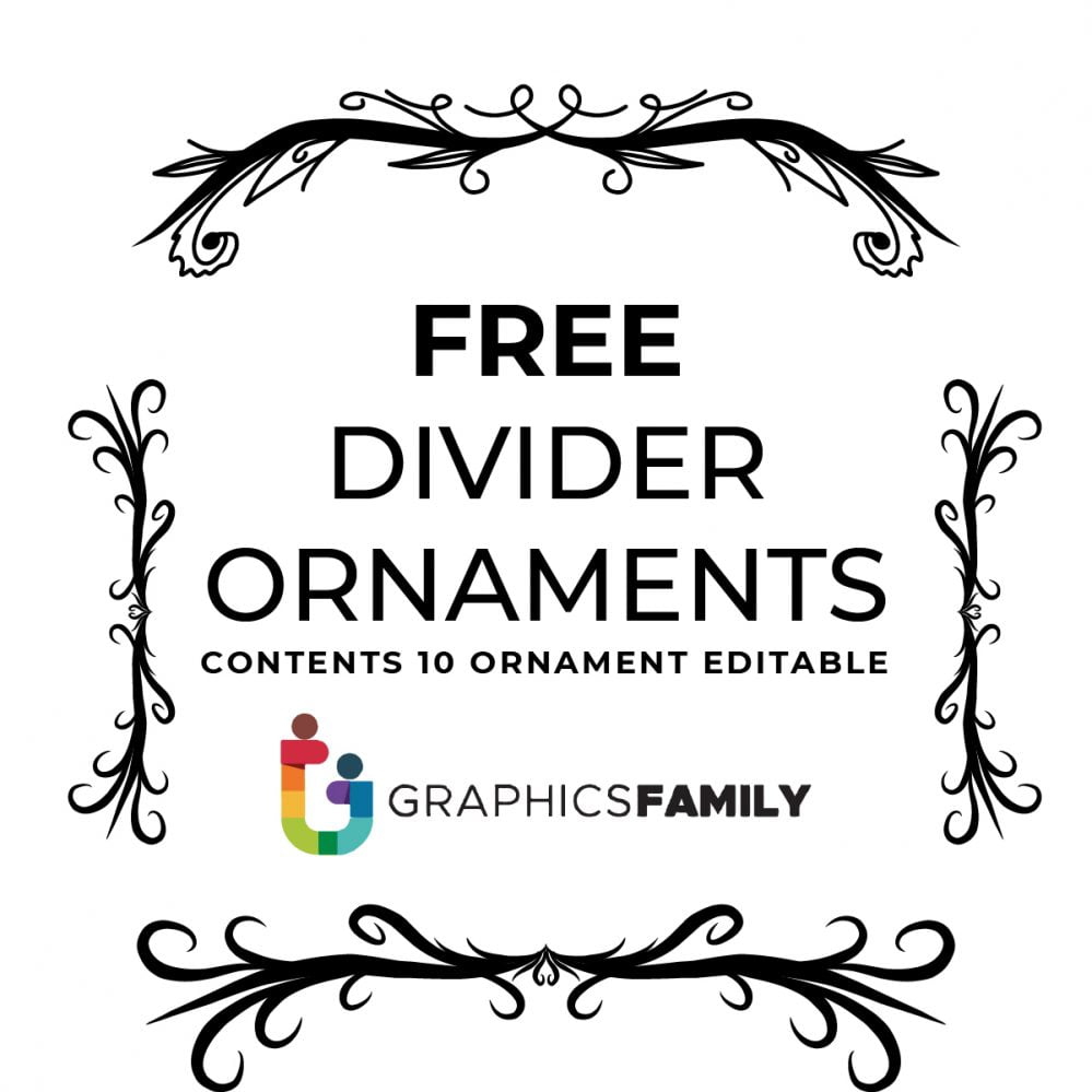فایل 10 وکتور جداکننده تزئینات دست‌ساز بسته 7 - 10 Hand Drawn Ornament Divider Vector Pack 7