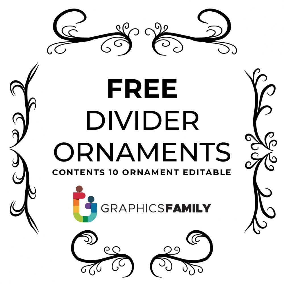 فایل 10 وکتور جداکننده تزئینی دست‌ساز بسته 9 - 10 Hand Drawn Ornament Divider Vector Pack 9