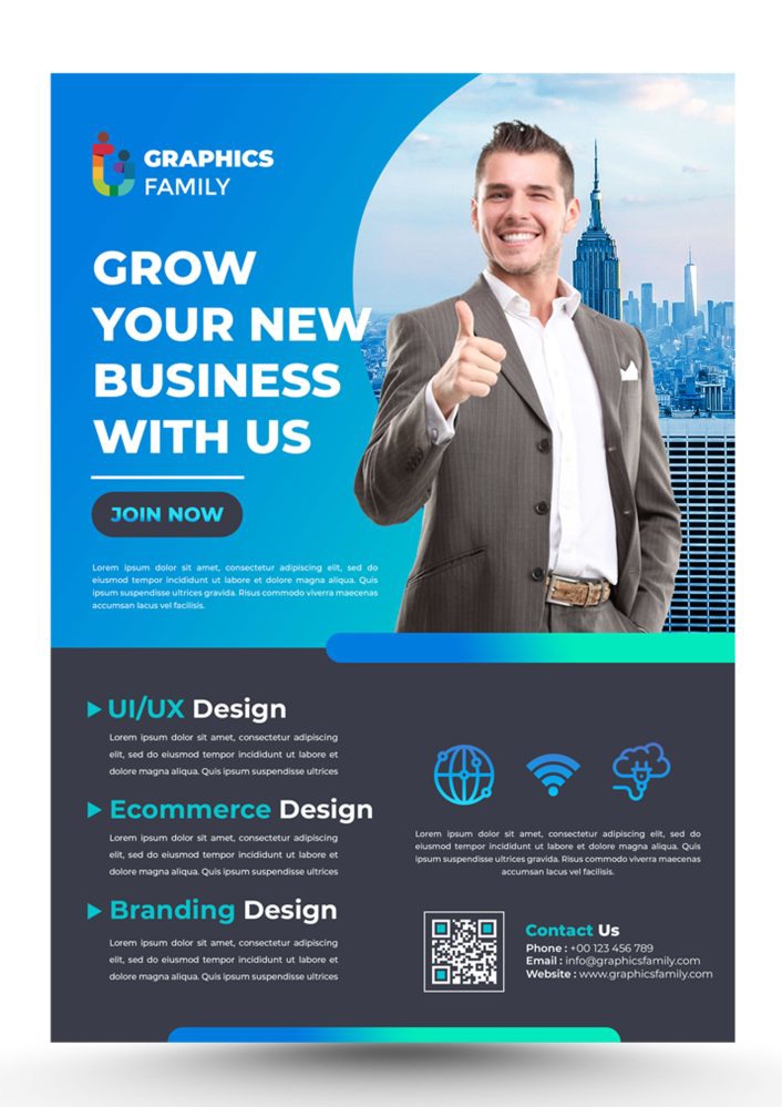 فایل الگوی طراحی بروشور تجاری A4 - A4 Business Flyer Design Template