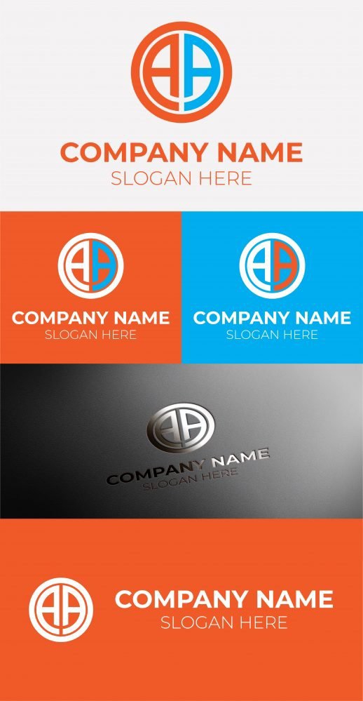 فایل وکتور لوگو و نماد - AA Letter Mark Logo Design vector