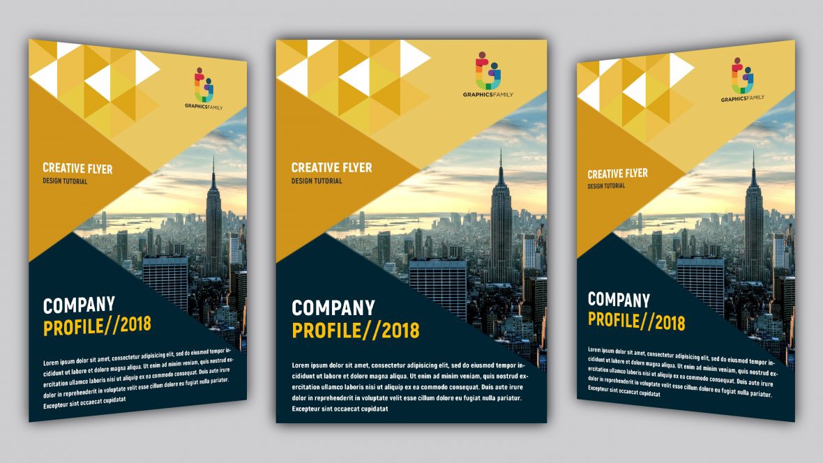 فایل طرح لایه باز تراکت تجاری انتزاعی (psd) - Abstract Business Flyer Design psd