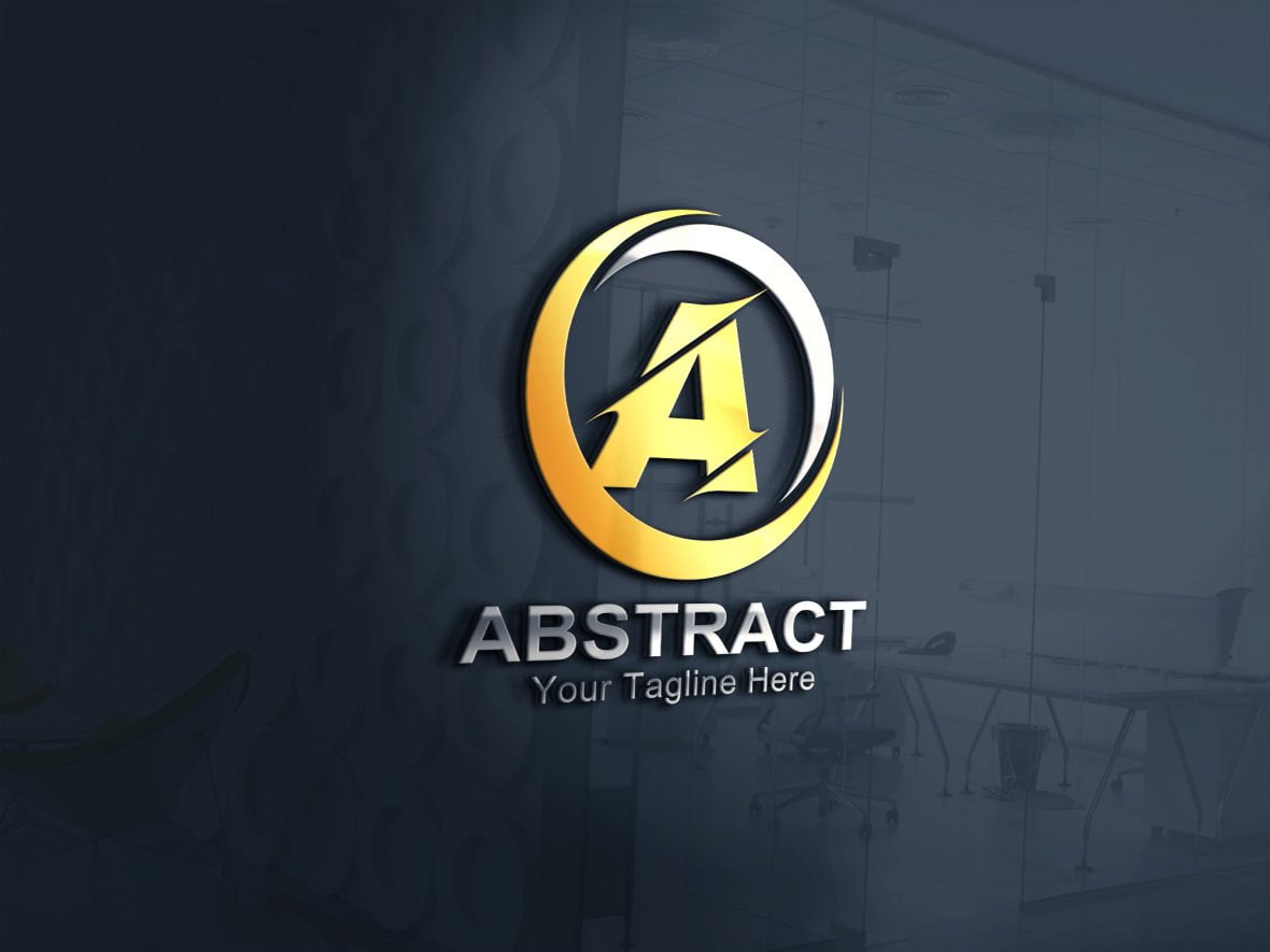 فایل طرح لایه باز لوگو حرف A با فرمت PSD - Abstract Letter A Logo Design PSD