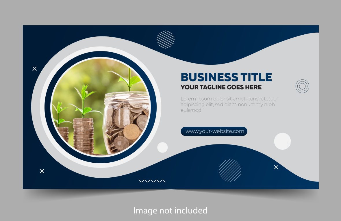 فایل بنر انتزاعی وب‌سایت با اشکال مدرن - Abstract website banner with modern shapes